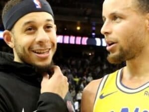 Stephen Curry with his brother