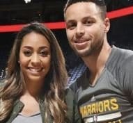 Stephen Curry with his sister