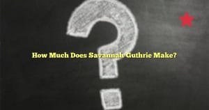How Much Does Savannah Guthrie Make?