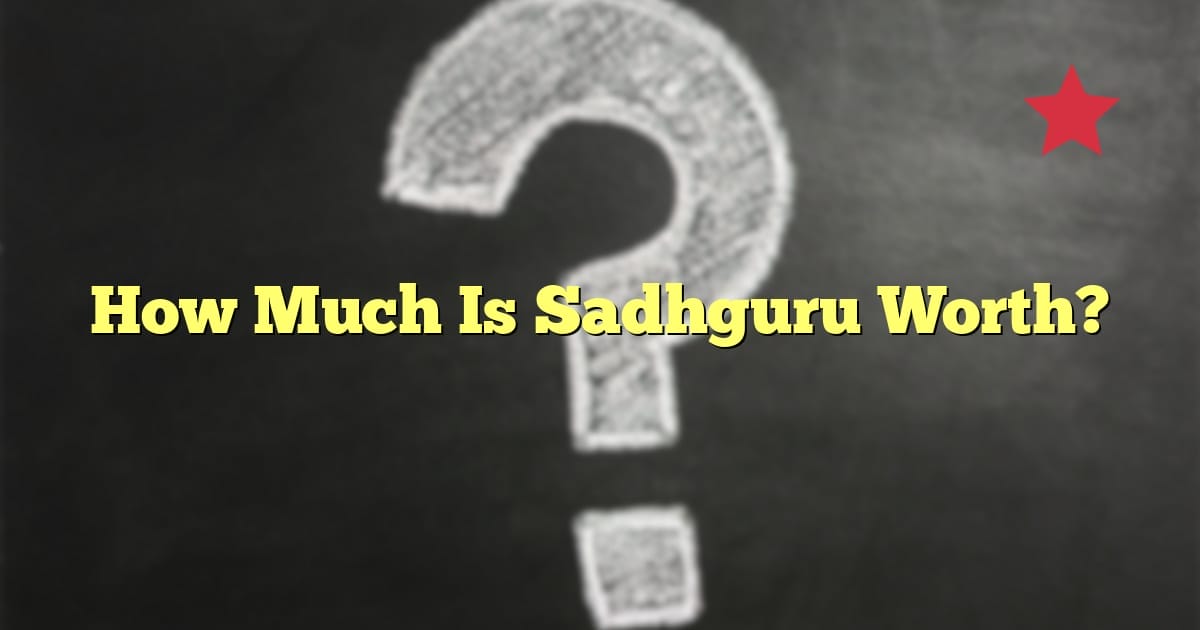 How Much Is Sadhguru Worth?